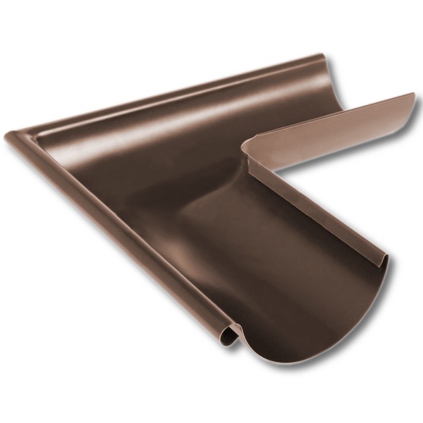 Угол желоба наружный D125 "МП Престиж" 90 Угол желоба наружный D125 "МП Престиж" 90